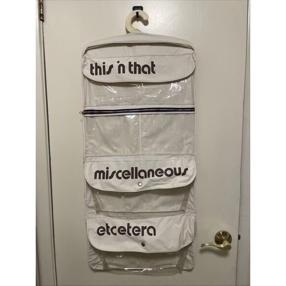 This ‘N That Vintage 1980’s Hanging Organizer Jewelry Bathroom Closet Spell Out - Picture 1 of 11